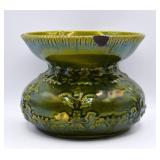 Antique Green Glaze Stoneware Spittoon