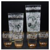 Hazel Atlas Monticello & Boussu Glass Shot Glasses