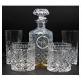 Crystal Decanter & Tumbler & Highboy Glasses