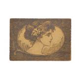 Hand Crafted Edwardian Pyrography Wood Box