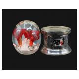 Art Glass Paper Weight & Stamp Dispenser