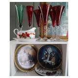 Wine Glass, Chris Radko & Collector Plates
