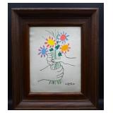 Vintage Picaso Petite Fleurs Print on Canvas