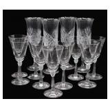 Vntg Brilliant Cut Wine Crystal Glasses