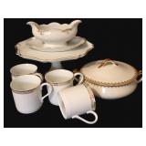 Gold Trim White Serving Dishes