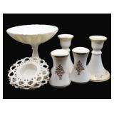 Lenox S&P, Candle Holders & Pedestal Bowl