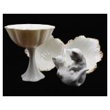 Lenox Cat Figure, Trinket & Pedestal Bowl