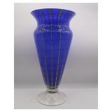 Blue Art Glass Vase