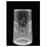 Vintage Embossed Glass Eagle Open Carafe