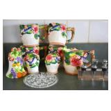 Ceramic Coffee Set, Flower Frog, Bottle Stoppers
