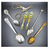 Vintage Rolex & Gerber Spoons, Crane Scissors +