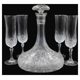 Brilliant Cut Crystal Glass Decanter & Glasses