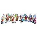Group of Enesco Ceramic Santa Claus Figures