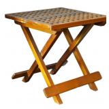 Folding Wooden Lattice Side Table