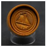 Wooden Individual Butter Pat Mold - Sailing Ship