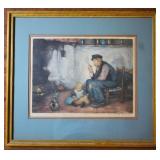 Franz Charlet Hand Colored Engraving Print Signed