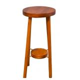 Vintage Scandinavian Design Wood Stool
