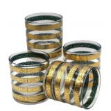 Culver Regiment Crackle Whiskey Glasses