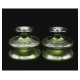 Mid Century Dansk Glass Candle Holders