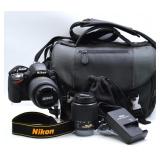 Nikon D3200 Digital Camera & Lenses, Bag & Charger