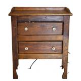 Vintage Pine Two-drawer Side Table