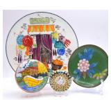 Cloissone Enamel Plates, Trinket & Pill Boxes
