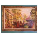 Signed Harry Myers Market Scene Painting