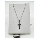 925 Sterling Cross on Chain & Ring