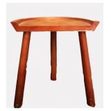 MCM Scandinavian Walnut Tri Leg Stool