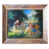 Anton Peczely Spring Picnic Painting