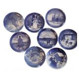 8 Pcs Royal Copenhagen Collector Plates