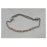 Sterling 925 & 10K Gold Adjustable Bracelet