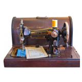 ca. 1920's National Blue Grass Sewing Machine