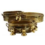 Brass Planters & Candlesticks