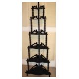 Painted 6 Tier Corner Shelf