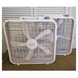 Pair of Feature Comforts Box Fans -work