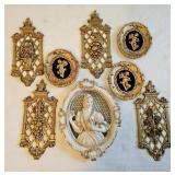 Group of Mid Century Regency Style Wall Decor