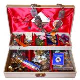 Vintage Jewelry Box FULL of Costume Jewelry