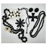Black & White Vintage Costume Jewelry