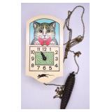 Vintage German Meow-Meow Cat Clock