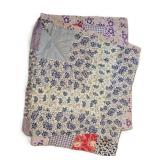 Antique Hand Sewn / Tied Reversible Quilt