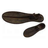 Pair of Vintage Cast Iron Shoe Molds