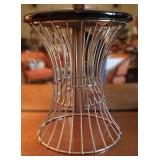 1960's Black Vinyl Atlas Tulip Stool