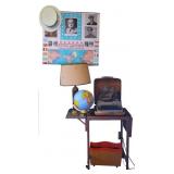 Typewriter, Desk, Lamp, Poster/Map & Globe*