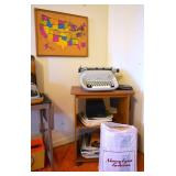 Corkboard Map, Typewriter, Publications, Shelf