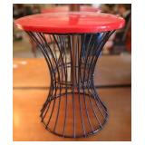 1960's Red Vinyl Atlas Tulip Stool