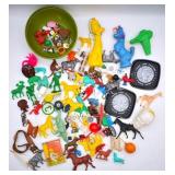 1960's & 70's Kids Mini Plastic Figures & Toys