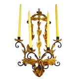 Hollywood Regency Wall Demi Candelabra
