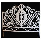 Painted Wicker Headboard