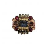 Vintage Multi-Colored Rhinestone Brooch